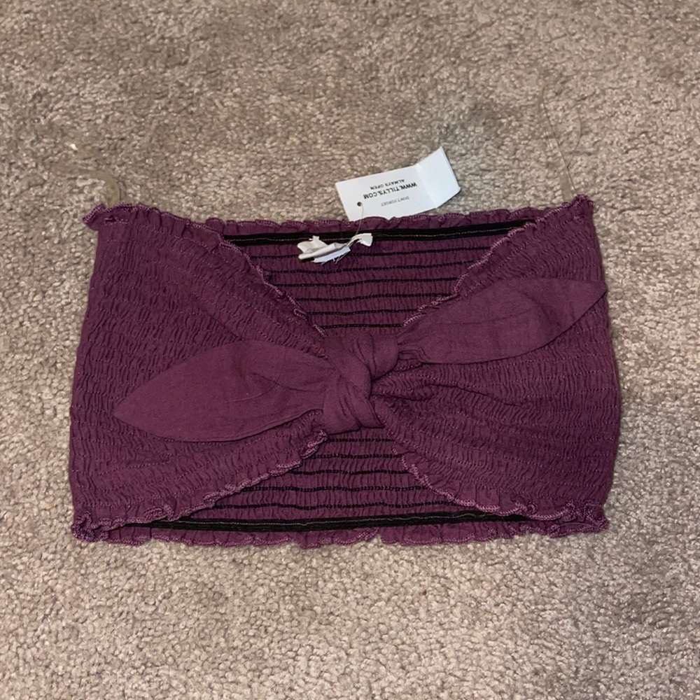 Smocked Tie Bralette Top